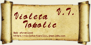 Violeta Topolić vizit kartica